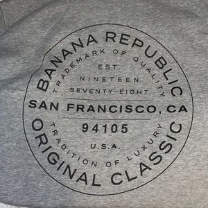 Grey sweatshirt crew neck banana republic